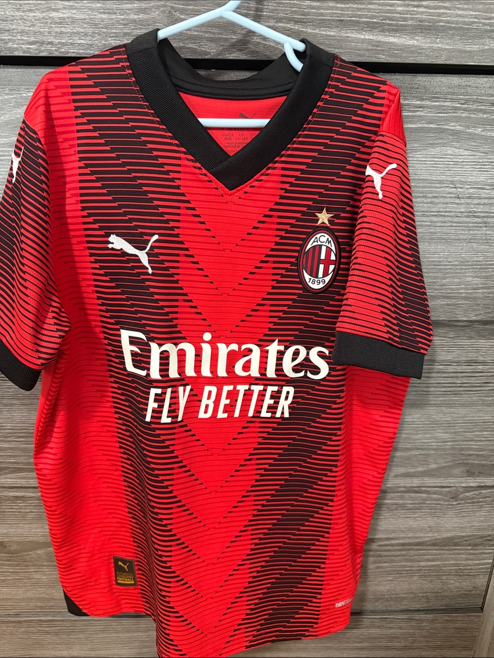 Puma authentic AC Milan Soccer Jersey with Emirates Logo